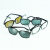 电焊眼镜焊工眼镜防打眼电焊镜护目镜氩弧焊烧焊电气焊防强光868 透明 4副