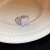 乐喵（LEMIAO）时尚锆石珍珠镂空圆圈爱心开口戒指甜美精致食指戒新款感指环 戒指-银色方形