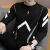 NASALIKE秋季新款男士长袖t恤韩版修身圆领套头打底衫青年潮流卫衣男 M01-黑色 M