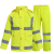 久臻 反光雨衣套装 分体雨衣雨裤 防水男女交通路政执勤安全环卫 荧光黄