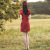 俞卫送考旗袍日常可穿红色2024新款夏季年轻款年复古中国风小个子国潮 红色 XL