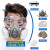 XMSJ化学实验室防毒面具全面罩喷漆化工防尘面罩防护罩工业专 6200防尘毒套装+防雾大眼罩+10