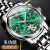 欧利时（OLEVS）瑞士认证品牌男表全自动手表男机械手表时尚男士手表防水夜光腕表 潮流+钢带本绿男表