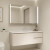 喜乐世家（XILESHIJIA）设计师极简陶瓷一体盆浴室柜组合卫生间洗漱台洗手盆洗脸盆柜组合 70智能圆镜款(双抽)