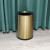 迪恩斯（DEANS）欧式垃圾桶不锈钢家庭用客厅厨房卧室轻奢小号无盖酒店客房圆形桶9L 砂金钢