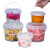 奶茶水果捞月饼打包桶糖水桶塑料桶透明小桶有盖密封桶冰粉打包盒 1L-常规易开款*40个