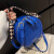 袋鼠（KANGAROO）小圆包质感小包包女2024春秋季新款时尚小众斜挎包洋气手提包潮 克莱因蓝