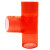 伟星PVC可视化线管配件 电工套管保护管配件 穿线管绝缘阻燃管件 等径三通 红色16mm（10个装）