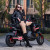 讴蒂（OUDI）新款电动车祖玛电瓶车72V电动摩托车外卖摩长跑王大功率高速电摩 全黑色 标准版1200w+72V20A蓄电池