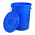加厚多用垃圾桶工厂户外环卫分类塑料桶商用厨房圆桶带盖 100L垃圾桶 蓝