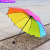 彩虹伞折叠伞学生彩虹雨伞折叠晴雨两用加粗加大雨伞大号男女 折叠8骨荷叶边彩虹伞