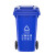 上陶鲸 分类垃圾桶户外 带轮带盖环卫垃圾桶 100升加厚【咖啡色】湿垃圾