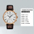 天梭Tissot天梭卡森臻我系列男表石英计时表镀金三眼白盘皮带手表 T122.417.36.033.00