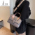 袋鼠（KANGAROO）欧美时尚包包女2024新款时尚高级感手提包复古质感单肩斜挎小方包 黑色/Black