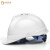 HKFZ欧式安全帽工地男国标abs施工建筑工程防护头盔透气领导白色定制 国标V型透气升级加厚-白色（旋钮）