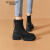 森罗 帕拉（Senro pala）品牌加绒女士时装靴女靴秋冬款2023新款中青年保暖烟筒靴 黑色 加绒 34