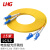 利合光电（LHG）光纤跳线LC-LC单模万兆双芯光纤线缆两端双头跳纤2.0尾纤LSZH外披 15米