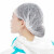 海斯迪克一次性无纺布条形帽 美容院餐饮头套 19英寸双筋白色(100个） 