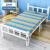 JPHZNB适用于钢丝床可折叠式双人单人90宽的单人床小床经济型80公分cm便 炫彩方管-加厚架体床板100C
