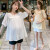 普雷芳孕妇套装夏款外出韩版夏季孕妇t恤夏装短袖娃娃衫简约上衣两件套 杏色上衣 XXL