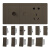 飞雕（FEIDIAO）插座面板 118型暗装 格调系列（荧光灰） 网口功能件（超六类非屏蔽） 