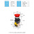 LA38-11M蘑菇头自复位按钮开关 点动开关电源按钮开关开孔22mm 常规款(红色) 复位(点动手松弹回)