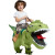 纳仕达万圣节儿童服装骑恐龙坐骑裤子玩具搞怪霸王龙小恐龙充气衣服儿童 新款绿恐龙-小童