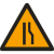 道路车道变窄警示牌路面左右侧变窄反光提示牌交通标志牌铝牌定做 1.5  90三角 右侧变窄