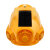 FSMZ太阳能带风扇的安全帽内置空调制冷工地头盔夏防晒遮充电降温帽子 黄色8000双风扇带充电器 太阳能