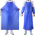 劳博士 劳保围裙 PVC防水防油耐酸碱围裙清洁工作食品厂塑胶工业打磨防污 蓝色 PVC
