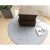 北欧日式 素色圆形简约桌垫 地毯 加厚棉线沙发垫 床边垫 茶几垫 花线灰色 直径45厘米