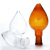 棕色梨形烧瓶 玻璃鸡心瓶 加厚耐高温尖底展示瓶蒸发仪旋蒸瓶50ml 透明100ml24*29#