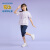 斯凯奇（Skechers）斯凯奇童装女童针织七分裤儿童夏季户外运动休闲直筒裤 中世纪蓝/007D 120cm(120cm)