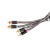 汇特益 7N单晶铜镀银 2RCA黑白信号线 机械手臂控制信号线-3米（单位：条）