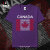 抒融加拿大Canada短袖T恤男女衣服Canada国家队服枫叶学生宽松夏 经典款短袖紫色A L