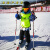 阿尤布儿童滑雪服男童女童滑雪服套装防风防水保暖加厚单板双板滑雪衣裤 白蓝彩+白闪电裤 M130-140