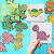 儿童玩具主题剪纸 恐龙海洋动物手工彩纸套装宝宝DIY手工制作材料 主题款：恐龙时代(2把剪刀)