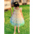 尚然乐（SHANGRANLE）女童连衣裙10-12岁生日礼服夏款2024夏季彩虹公主裙夏装裙子森女 黄色 110cm