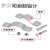 304不锈钢抱箍卡箍加厚平板管夹接地管卡电线杆管支架固定器卡扣 内径45mm(带胶垫)
