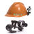 盛世浩瀚定制适合安全帽消防手电筒夹头盔头灯支架安全帽侧灯卡扣夹子安全帽固定卡 插式22-26毫米