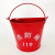 加厚型消防黄沙桶烤漆锹桶铁桶消防器材家用消防半圆桶桶 不锈钢24L圆桶