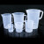 安达通 刻度杯 实验室塑料烧杯实验室器皿塑料量杯 3000ml2个 