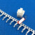 PHB压线端子PD双排带锁带扣连绕端子2.0mm磷铜后镀过盐雾 公端子针后镀(12000只/盘) 过盐