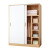 衣柜推拉门现代简约实木质出租房屋家用卧室小户型简易柜子挂衣橱 白色 (80*180*50)