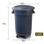 启麓JY-C026 工业大号垃圾桶平盖带轮圆形加厚塑料垃圾桶储物桶耐高温移动式收纳桶 168L