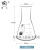 蜀牛玻璃三角烧瓶烧杯锥形瓶150 300 250 500 1000ml化学实验器材 蜀牛牌50ml广口