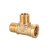 筑华工品 燃气管接头管材配件铜接头 铜一外一内中外三通（4分） 一个价