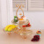 HYWLKJ欧式多层水果盘家用客厅茶几水果拼盘精致玻璃简约时尚结婚轻奢果 金色