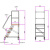 铝合金扶手梯加厚移动平台梯登高梯工程梯跨线梯踏步梯定制厂家 LDLAP-H15(平台离地1.5米)