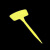 谋福（CNMF）插地杆扇形插地牌 大牌面花卉牌园艺标签植物标签记号牌【大号（100个装）黄色】